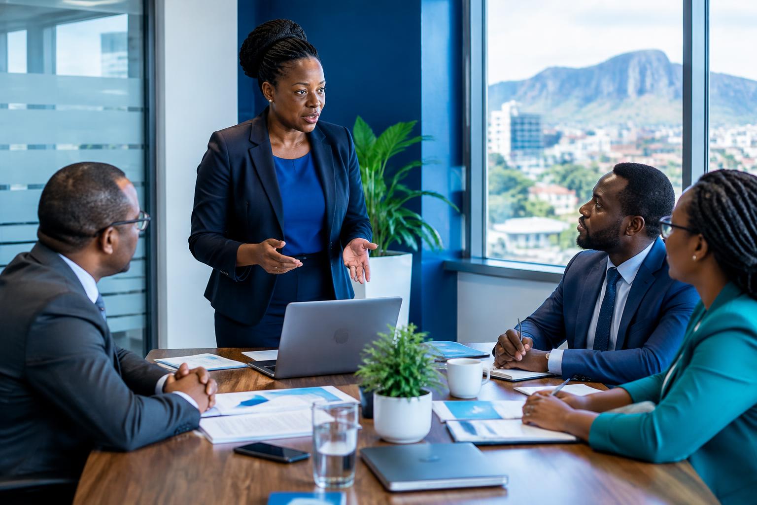 Privacy and data protection adviser facilitating an executive governance meeting